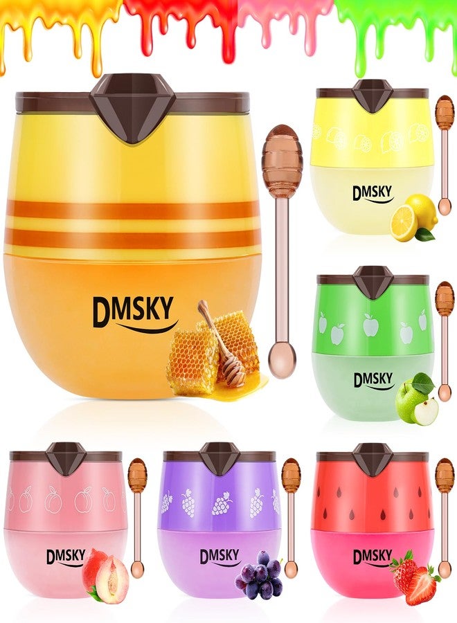 DMSKY Patented Bee Lip Balm Honey Pot 6 PCS, Nourish & Hydrate Lip Sleeping Mask with Vitamin E, Lip Mask Overnight for Dry Lips, Reduces Lip Lines - Image 1